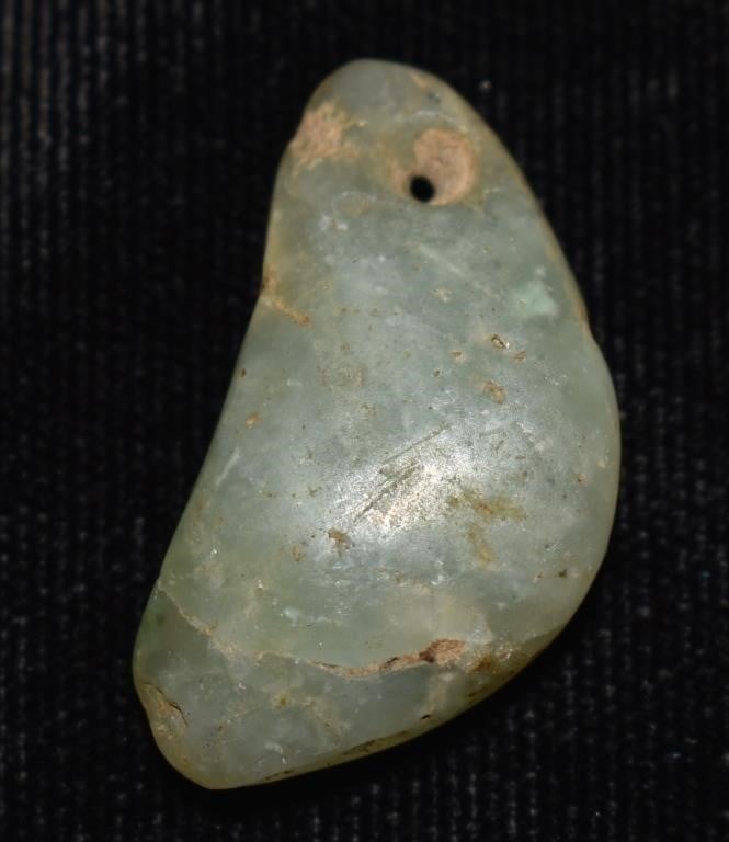 1 1/16" Pre-Columbian Jade Pendant or Bead