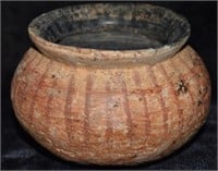 4 1/8" Pre-Columbian Painted Pottery Vessel Solid