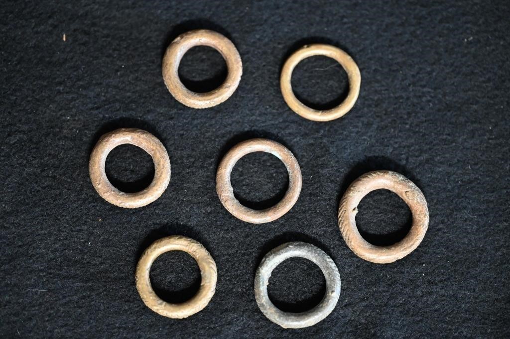 1800's Ashanti Brass Rings from Africa 7 total.  T