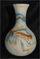 Stunning Multicolor Vintage Nemadji Pottery Vase f