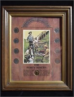 Framed 12 x 10 Liberty V Nickels Coin Collection T
