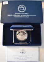 2002 US MILITARY ACADEMY SILVER PROOF DOLLAR