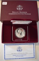 1999 DOLLY MADISON PROOF SILVER DOLLAR -90%