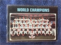 1971 TOPPS WORLD CHAMPIONS CARD #1