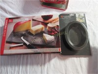 Slate cheese board and mini oval pie dishes