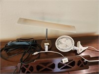 Fan, lamp, power strip