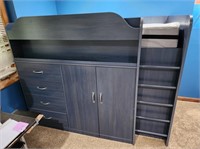 Bunk bed and dresser cabinet set