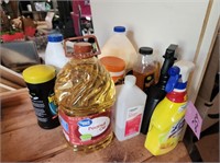 Cleaners, oil, glue, etc