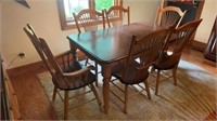 DINING TABLE W/(2) ARM & (4)SIDE CHAIRS-