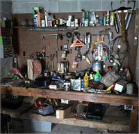 CONTENTS OF THE WORK BENCH AREA-ASSORTED