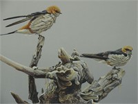 1985 Driftwood Perch Striped Swallows
