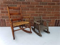 (2) Miniature Rocking Chairs