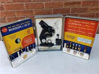 Vintage Microscope & Lab Set