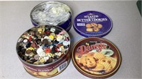 TWO TINS OF BUTTONS