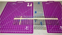 ROTARY CUTTING MATS AND QUILTERS RULES
