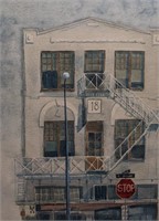 E. Gordon West "Villeta/Alamo" Watercolor