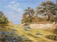 R. Barre Bluebonnet Oil on Canvas