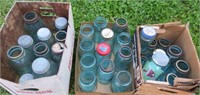 Blue/green canning jars