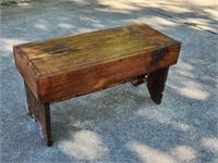 Custom built solid Pine bench, 13.5x 32x 17