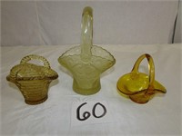 Amber Glass Baskets