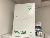 ZEE METAL FIRST AID CABINET W/ CONTENTS