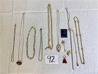Gold Tone Necklaces - Christmas Jewelry