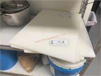 (2) WHITE PLASTIC CUTTING BOARDS