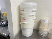 (5) CAMBRO 18 QT CONTAINERS W/ LIDS