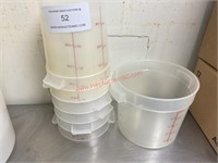 LOT - ROUND CAMBRO CONTAINERS