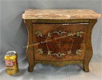 Salesman's sample marble top commode