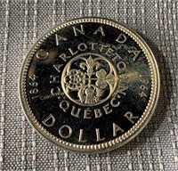 1964 Canada silver dollar en argent