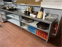 SS Prep Table W/Shelves NO CONTENTS