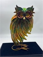 Vintage Metal Owl Art Retro Sculpture