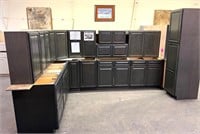 15 Pc New Castle Grey Kitch Cabinet Set