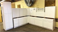15 Pc Arcadia White Kitchen Cabinet Set