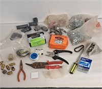 Misc Nuts, Bolts, Brass Plumbing, Clamps, Nails
