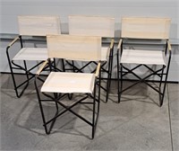 4 Metal & Cloth Folding Chairs