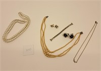 Vintage Jewelry Necklace, Earrings, Bracelet