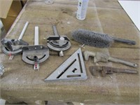 square,pipe wrenches & items
