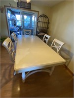 White Kitchen Table with 5 Chairs