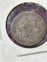 1852 3 Cent Silver Cent
