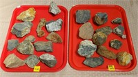 2 Trays of Assorted Minerals & Rocks