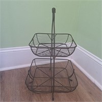 Two Tiered Wire Basket