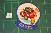 62 Tactical Fighter Sq USAF Military Patch 1970s