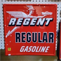 Regent Regular Gasoline Tin Sign