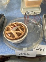 PIE PLATE, MEASSURING CUP AND MORE