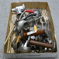 Tray Lot of Kitchen Utensils - Meat Grinders