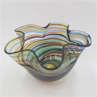 Small Decorative Hand Blown Glass Bowl