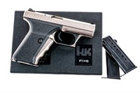 HK P7 M8 Nickel 9mm Squeeze Cocker Pistol