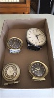 Antique wind-up clocks